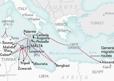 Patrols between Lampedusa and Crete